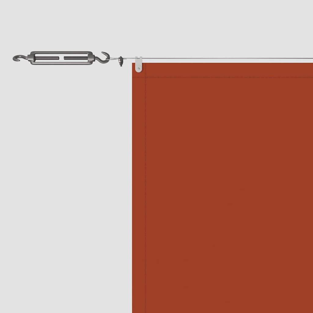 lodret markise 140x600 cm oxfordstof terrakottafarvet