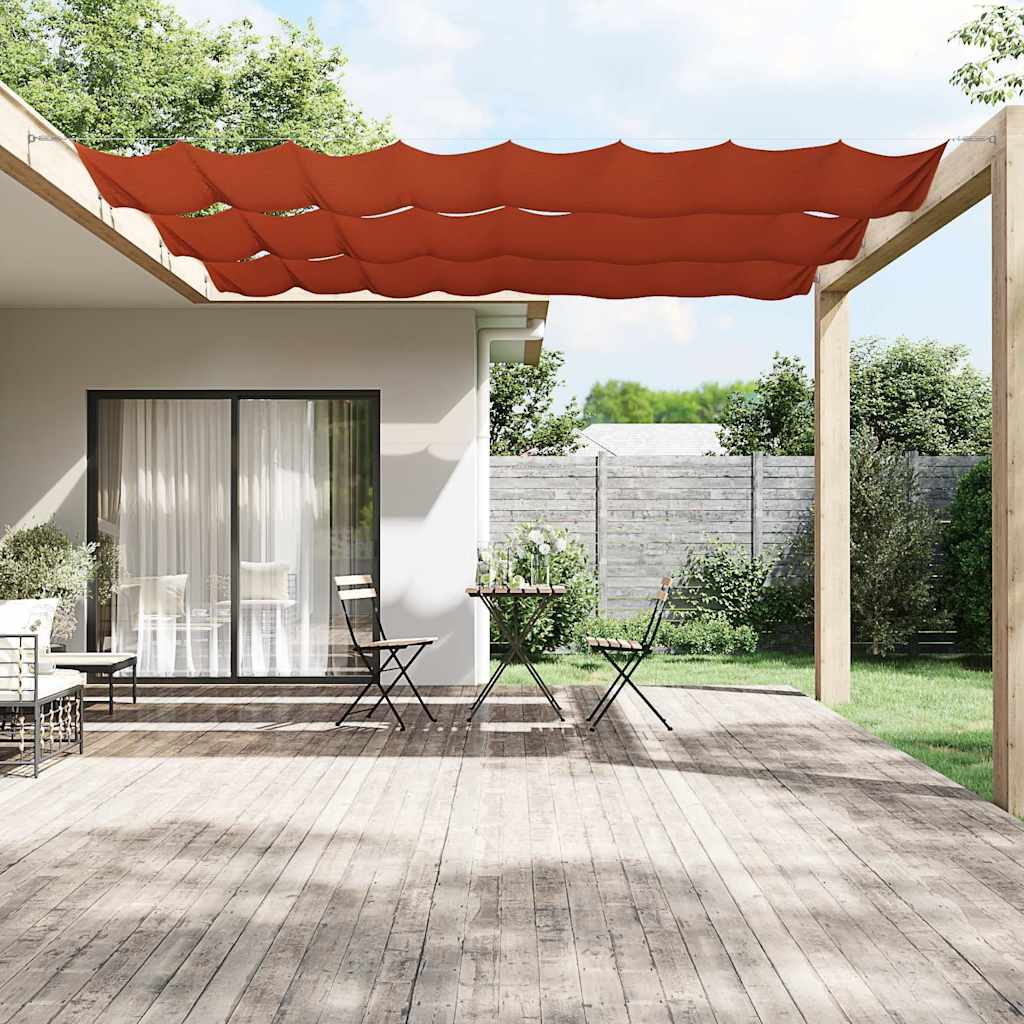 lodret markise 140x600 cm oxfordstof terrakottafarvet