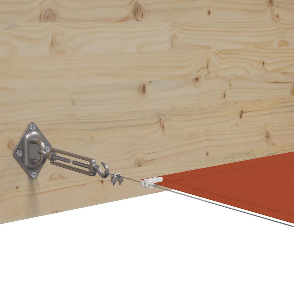 lodret markise 180x600 cm oxfordstof terrakottafarvet
