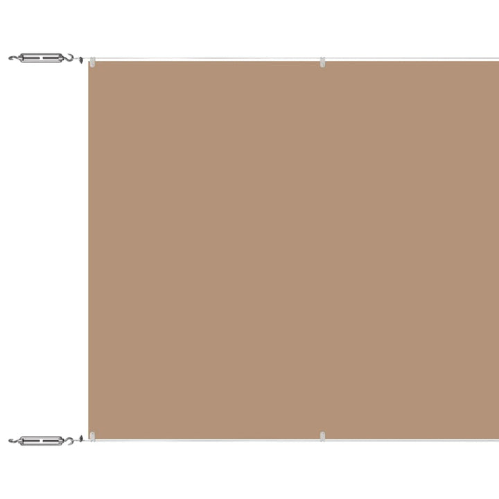 lodret markise 60x1200 cm oxfordstof gråbrun