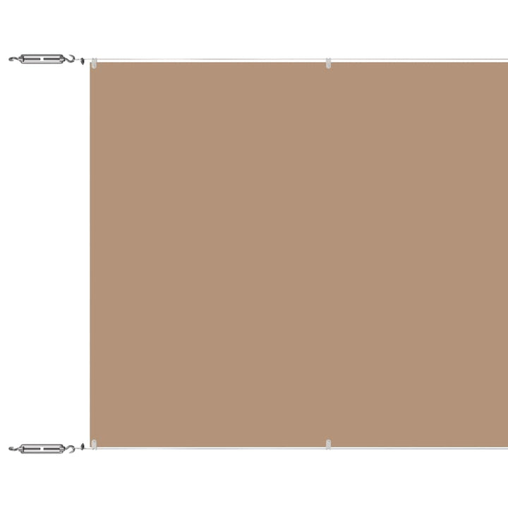 lodret markise 140x800 cm oxfordstof gråbrun