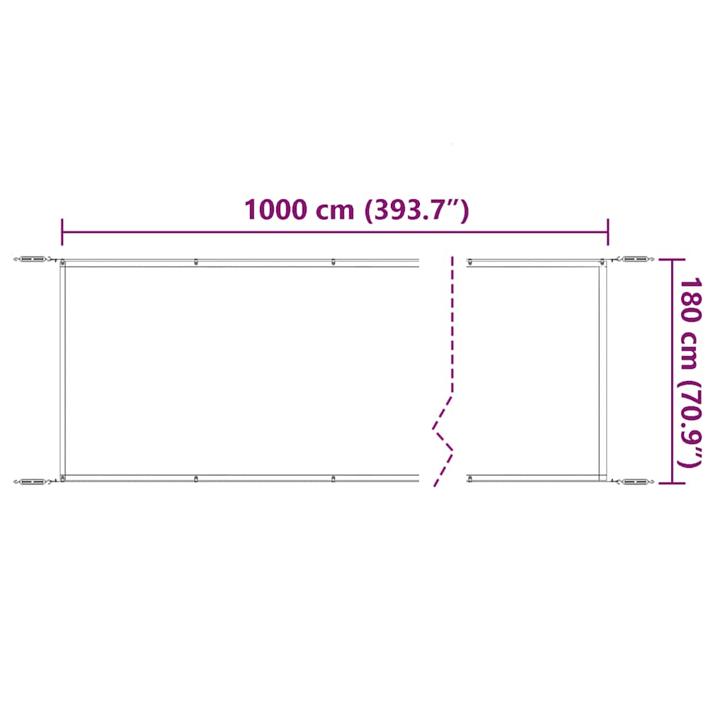 lodret markise 180x1000 cm oxfordstof blå