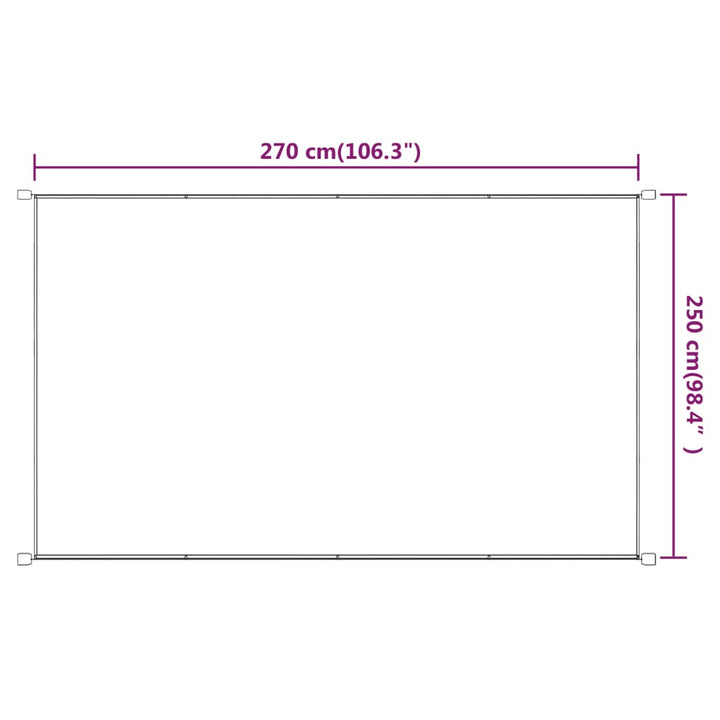 lodret markise 250x270 cm oxfordstof blå