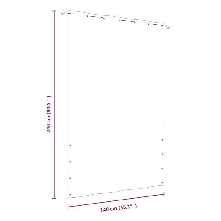 altanafskærmning 140x240 cm oxfordstof rød