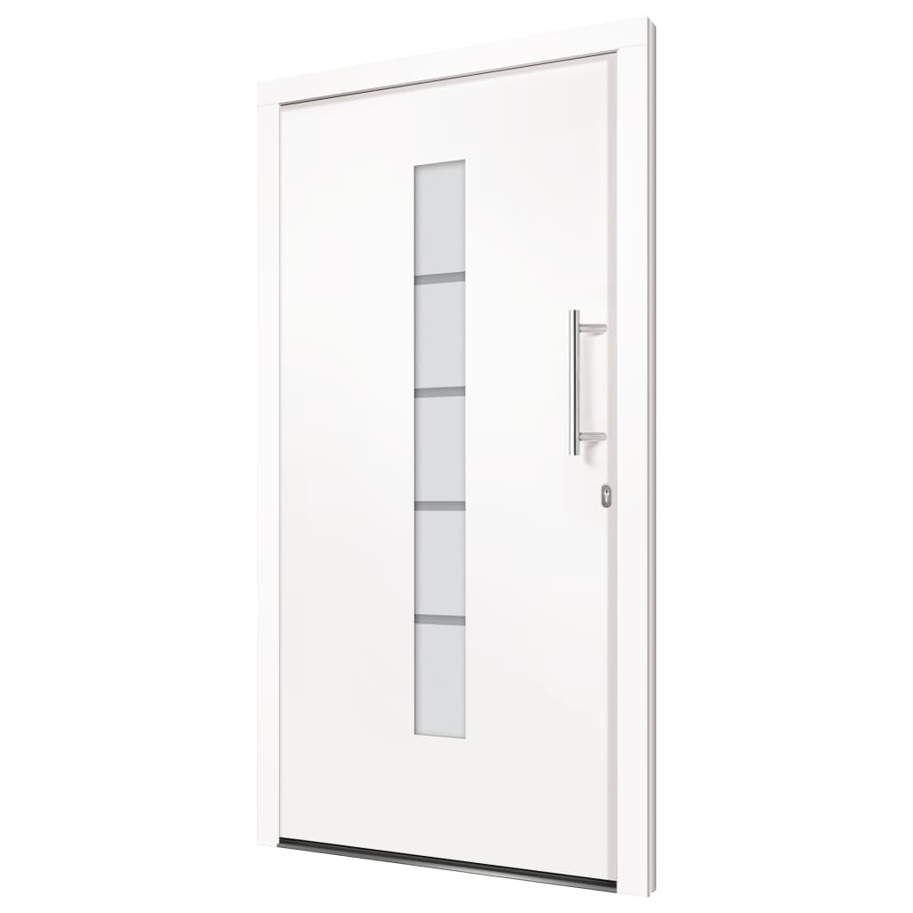 hoveddør 100x210 cm aluminium og PVC hvid