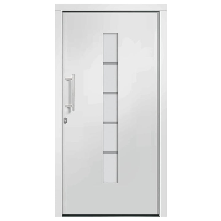 hoveddør 100x210 cm aluminium og PVC hvid