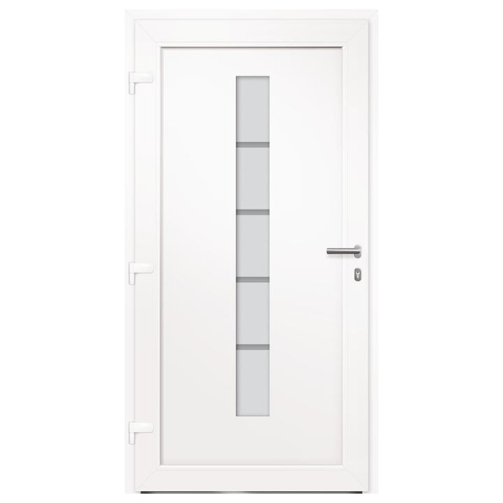 hoveddør 100x210 cm aluminium og PVC hvid