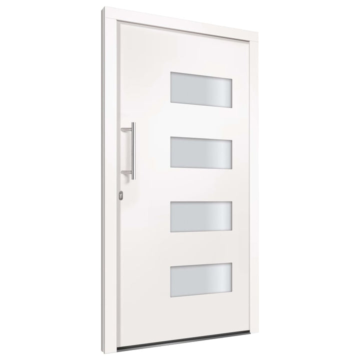 hoveddør 100x200 cm aluminium og PVC hvid