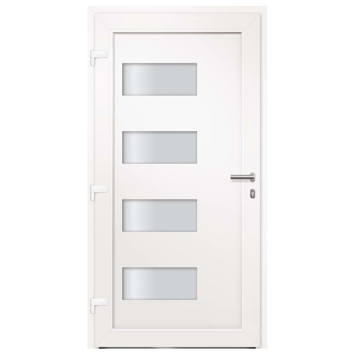 hoveddør 100x200 cm aluminium og PVC hvid