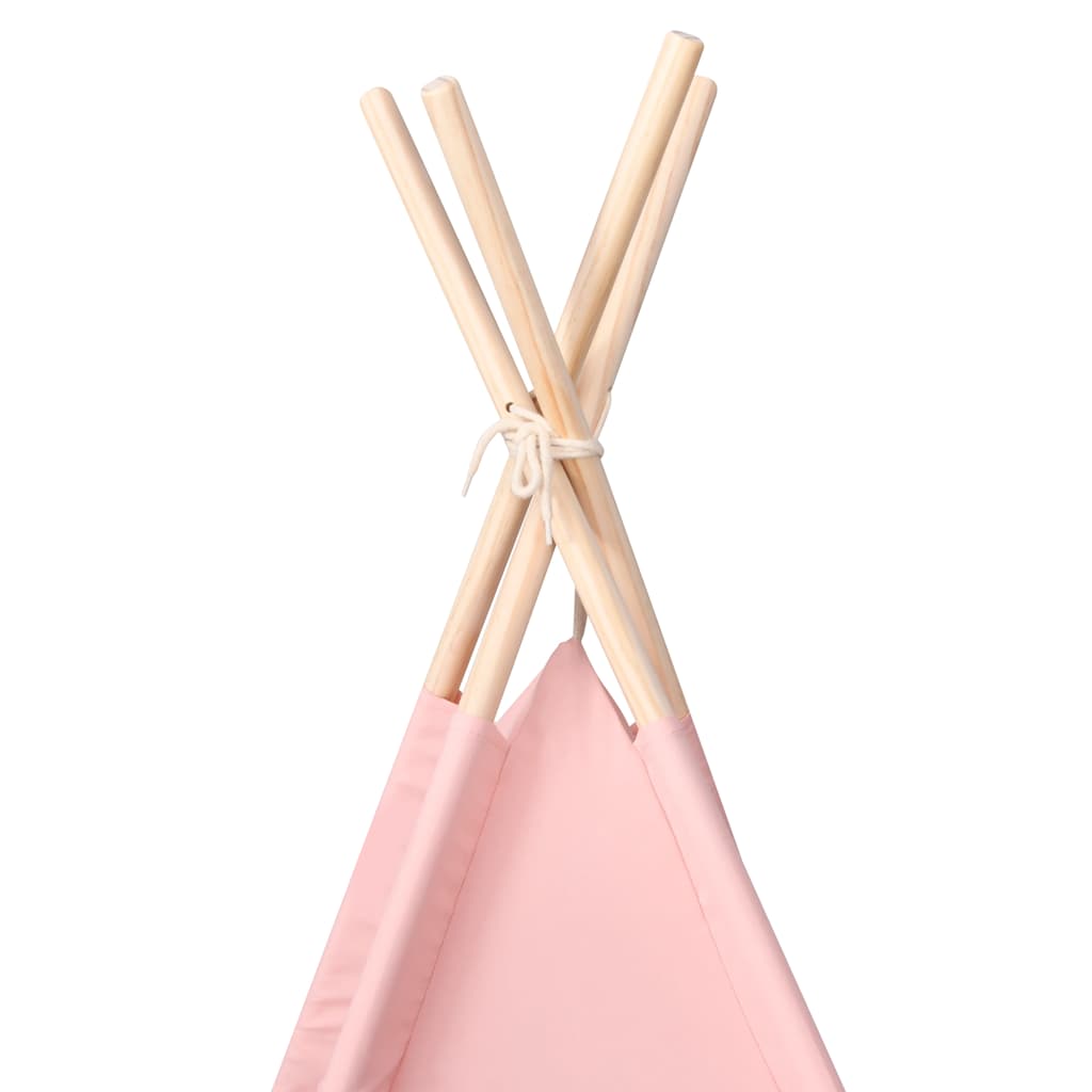 tipi til børn 120x120x150 cm med bærepose polyester pink