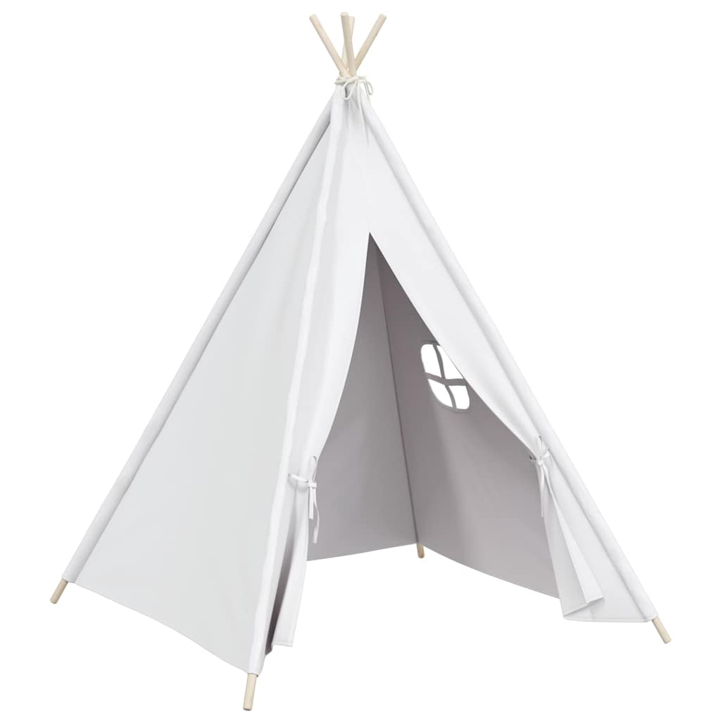 tipi til børn 120x120x150 cm med bærepose polyester hvid
