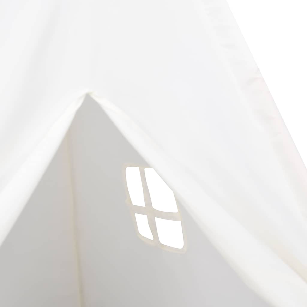 tipi til børn 120x120x150 cm med bærepose polyester hvid