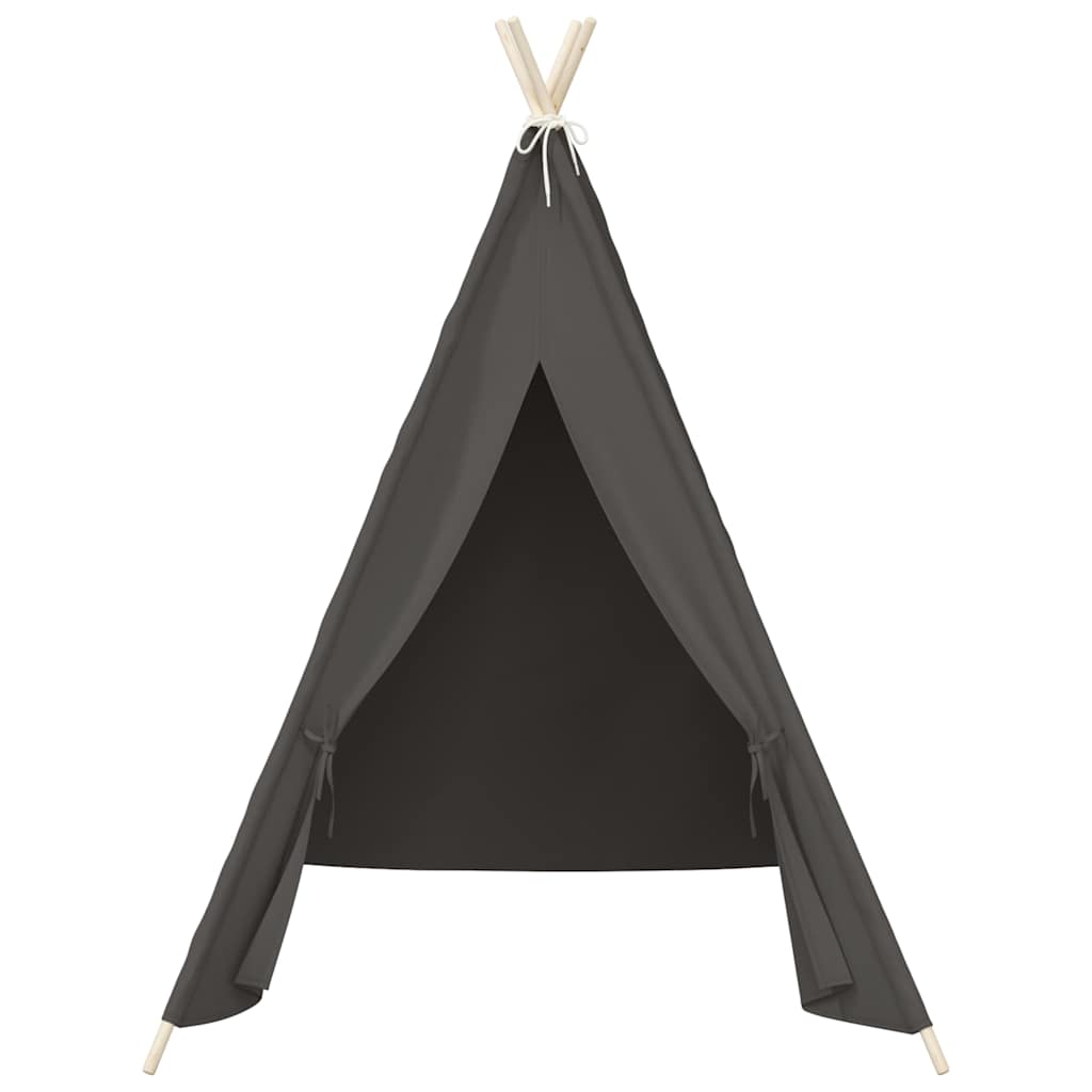 tipi til børn 120x120x150 cm med bærepose polyester grå