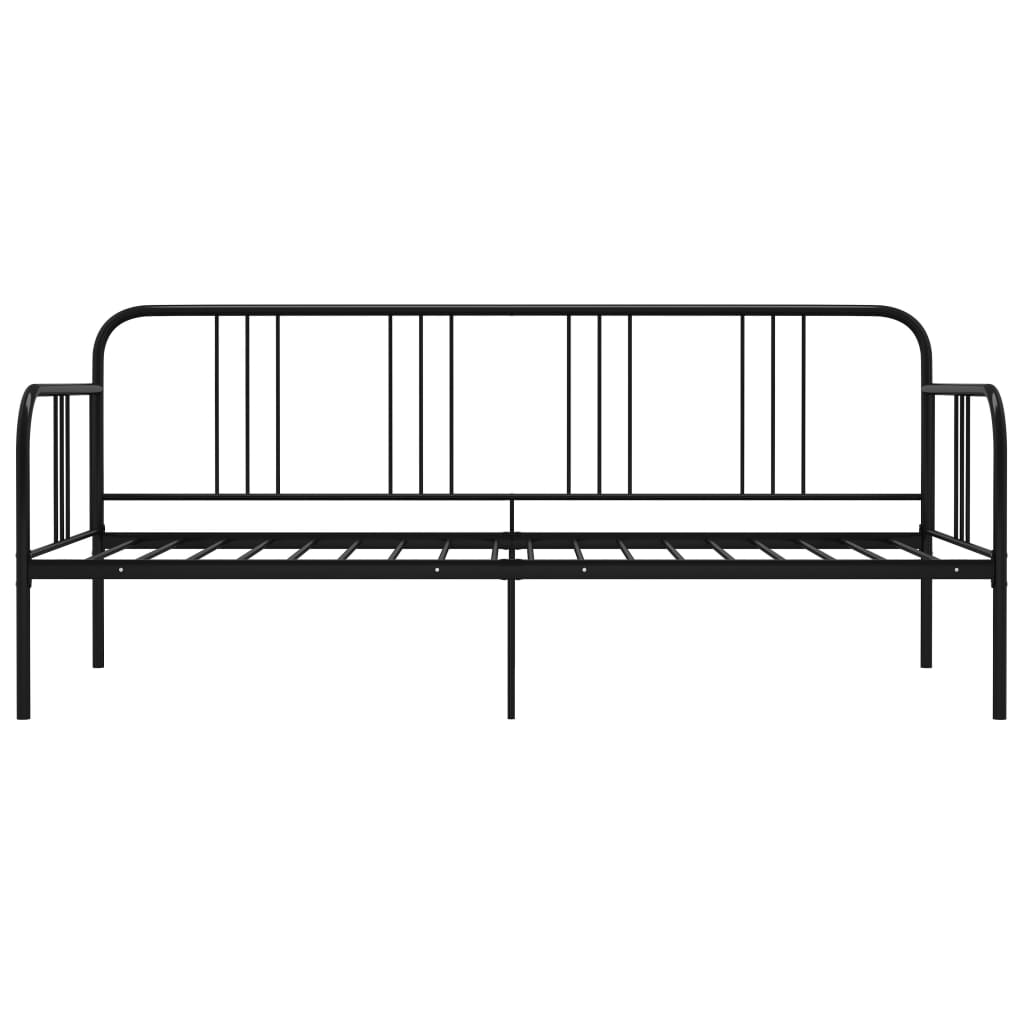 sengestel til udtræksseng 90x200 cm metal sort