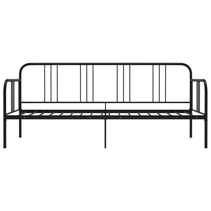 sengestel til udtræksseng 90x200 cm metal sort