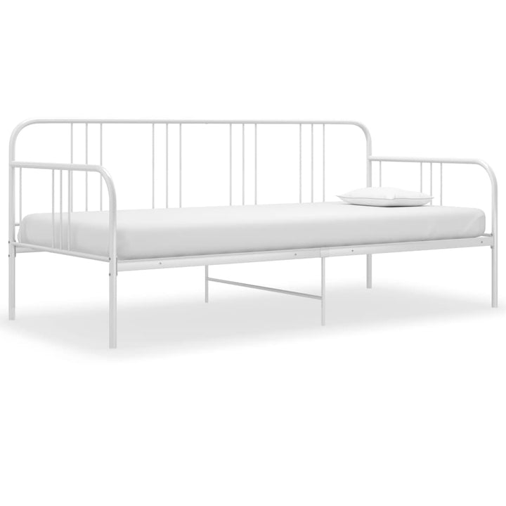 sengestel til udtræksseng 90x200 cm metal hvid