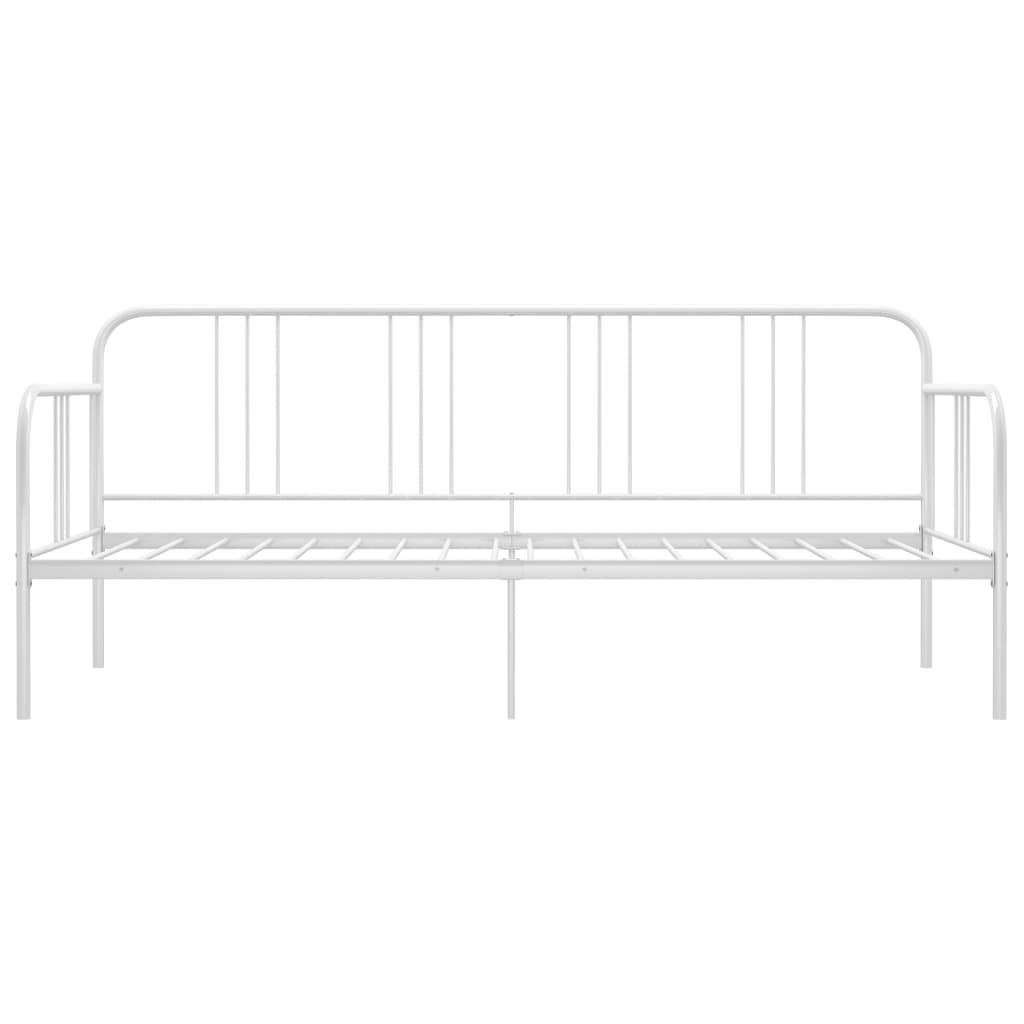 sengestel til udtræksseng 90x200 cm metal hvid