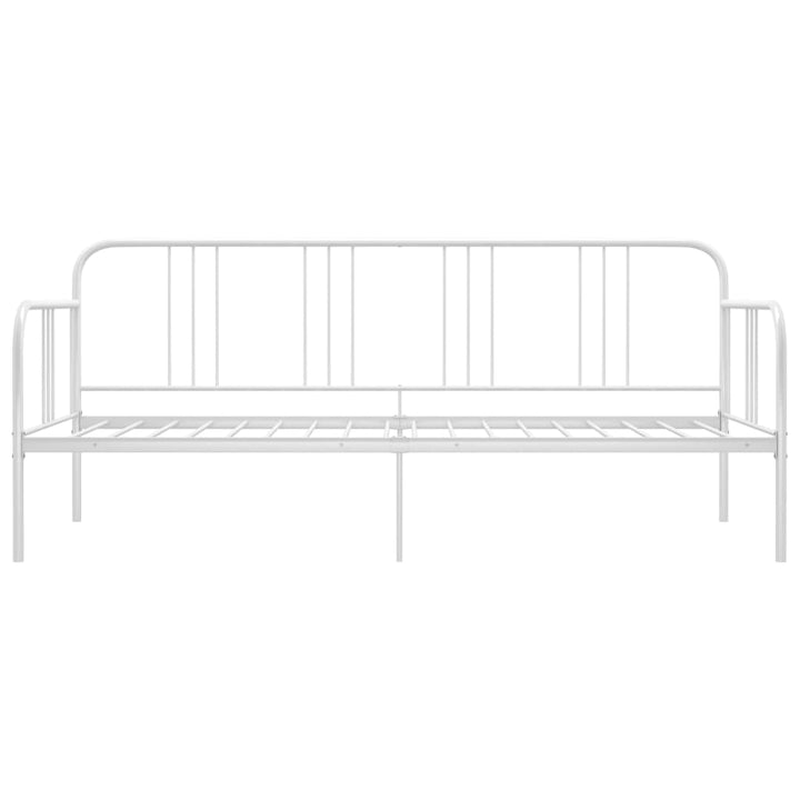 sengestel til udtræksseng 90x200 cm metal hvid