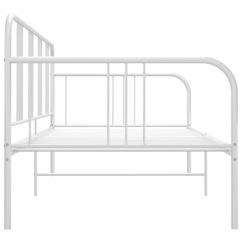 sengestel til udtræksseng 90x200 cm metal hvid