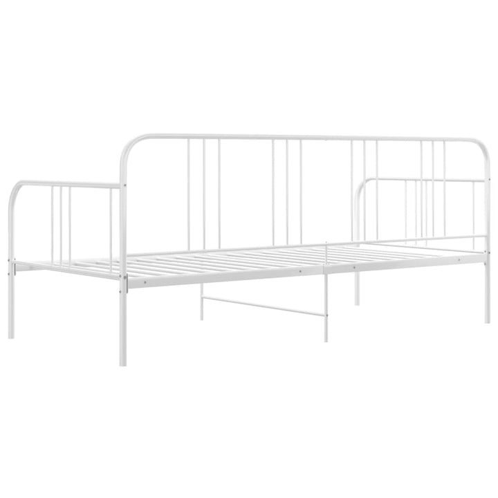 sengestel til udtræksseng 90x200 cm metal hvid