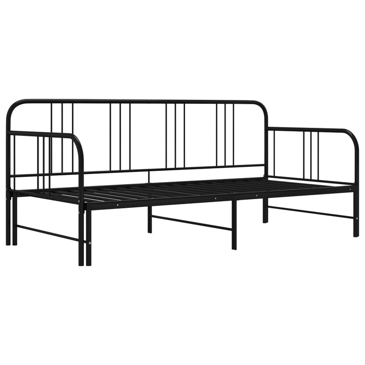 sengestel til udtrækssofa 90x200 cm metal sort