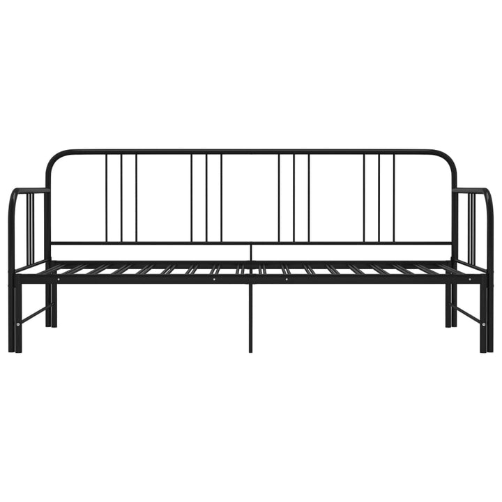 sengestel til udtrækssofa 90x200 cm metal sort