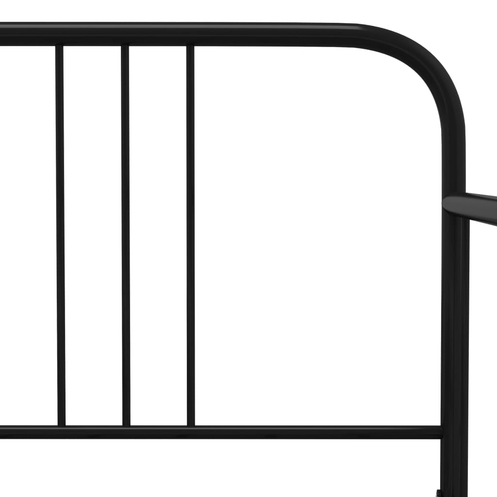 sengestel til udtrækssofa 90x200 cm metal sort