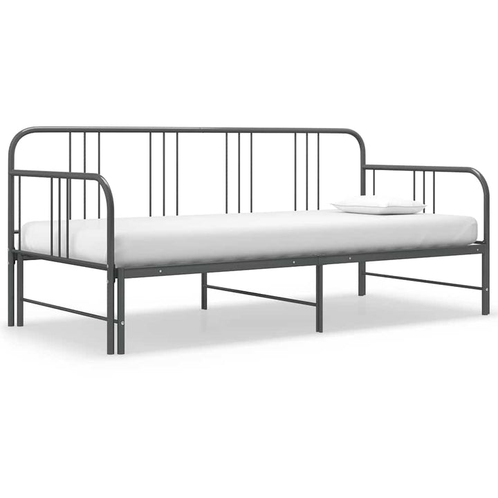 sengestel til udtræksseng 90x200 cm metal grå