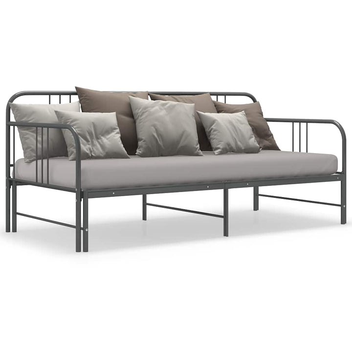 sengestel til udtræksseng 90x200 cm metal grå