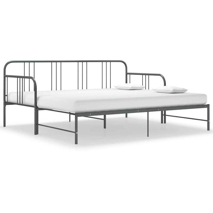 sengestel til udtræksseng 90x200 cm metal grå