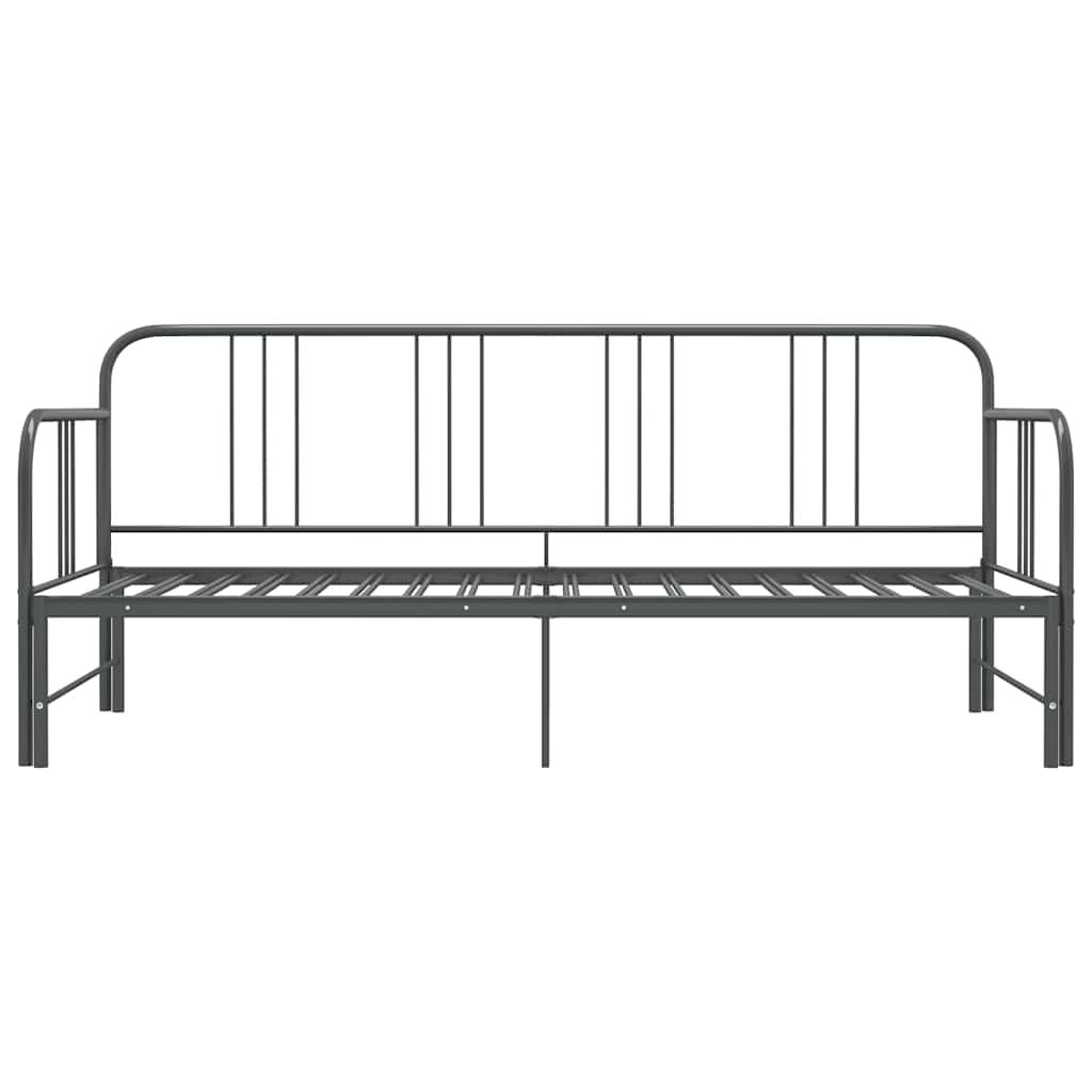 sengestel til udtræksseng 90x200 cm metal grå