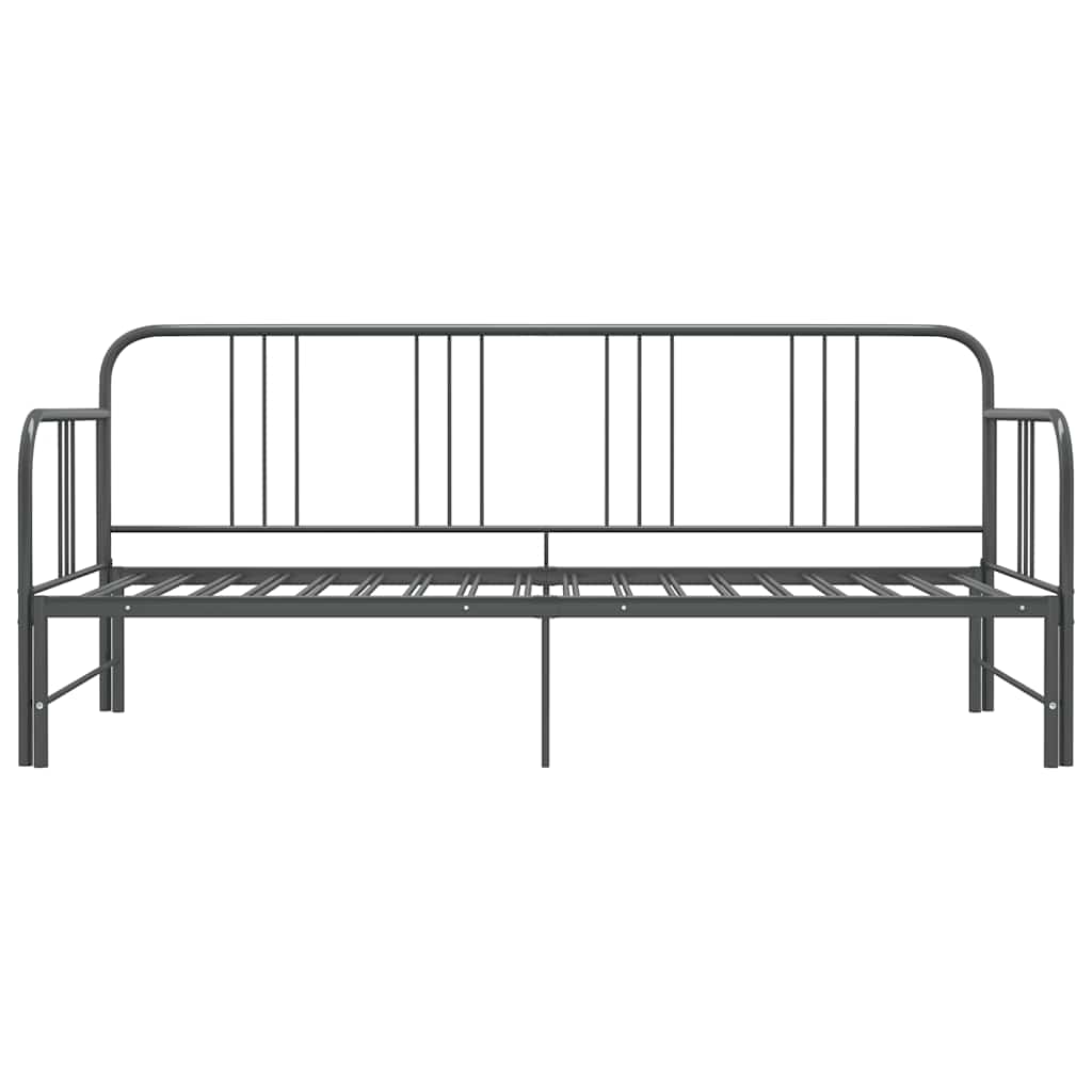 sengestel til udtræksseng 90x200 cm metal grå