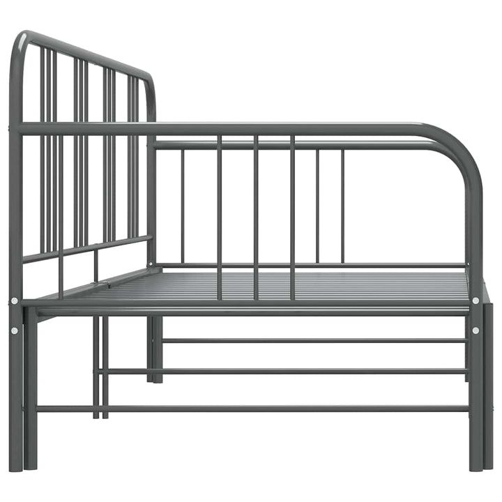 sengestel til udtræksseng 90x200 cm metal grå