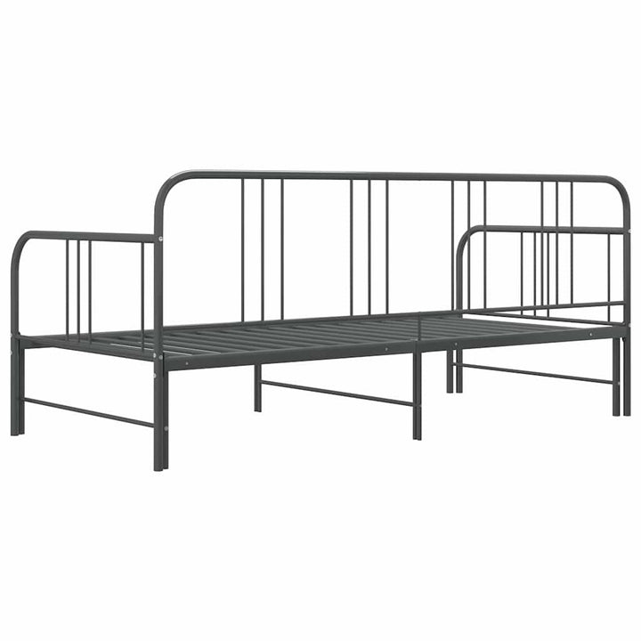 sengestel til udtræksseng 90x200 cm metal grå