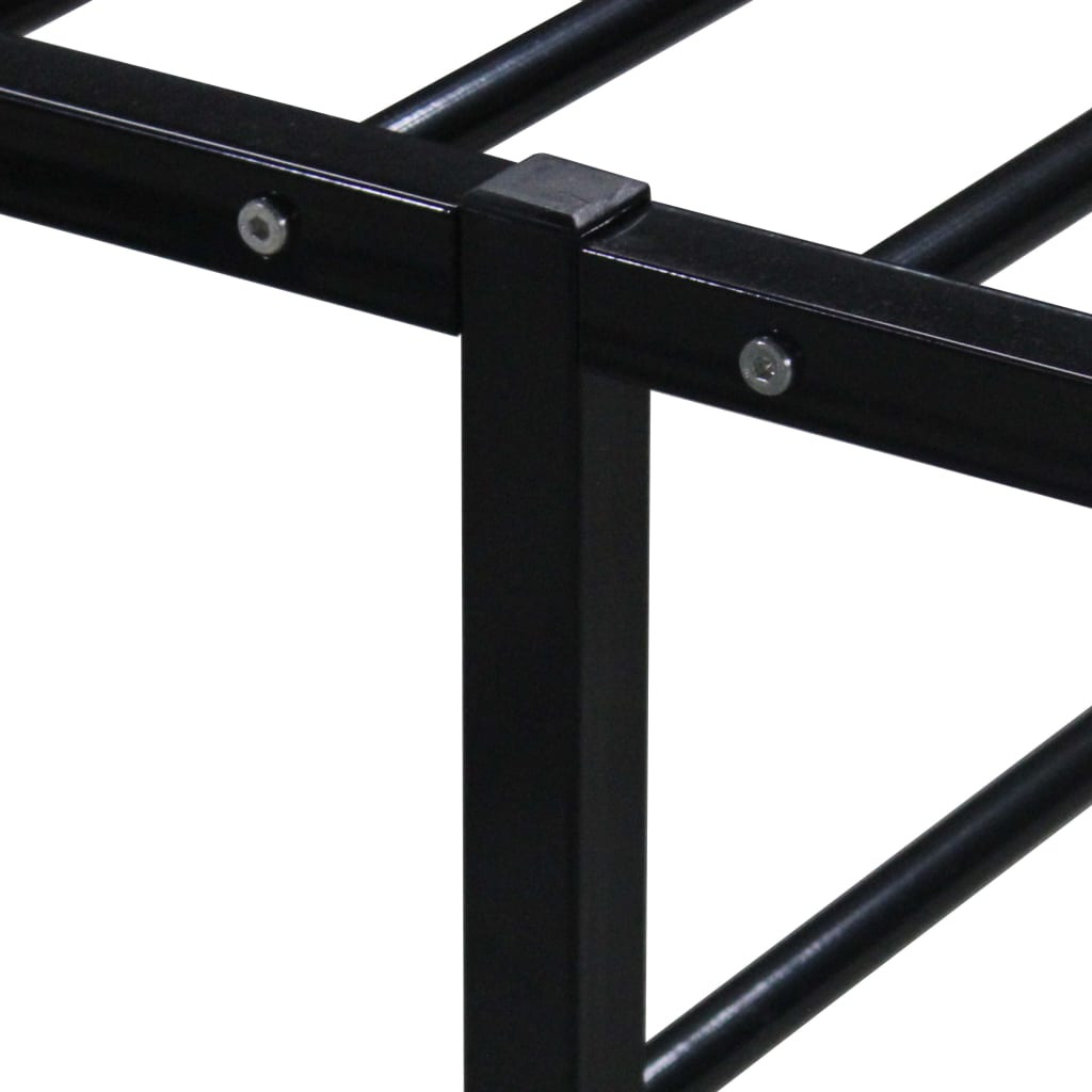 sengestel 120x200 cm metal sort