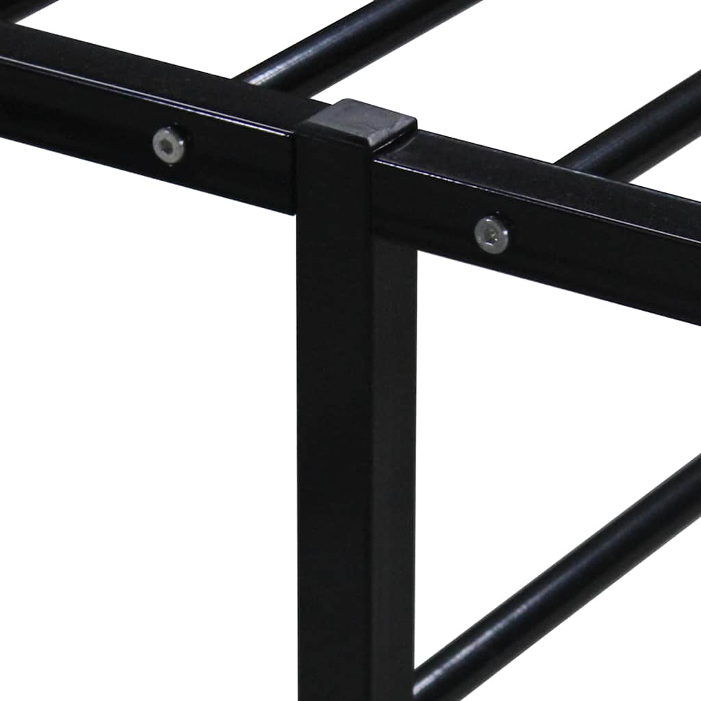 sengestel 140x200 cm metal sort