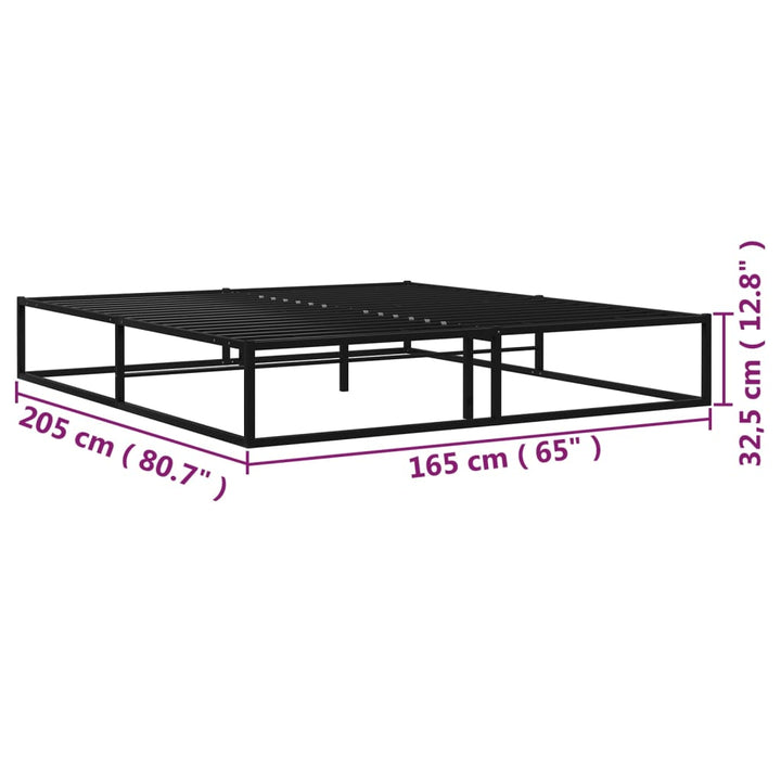 sengestel 160x200 cm metal sort