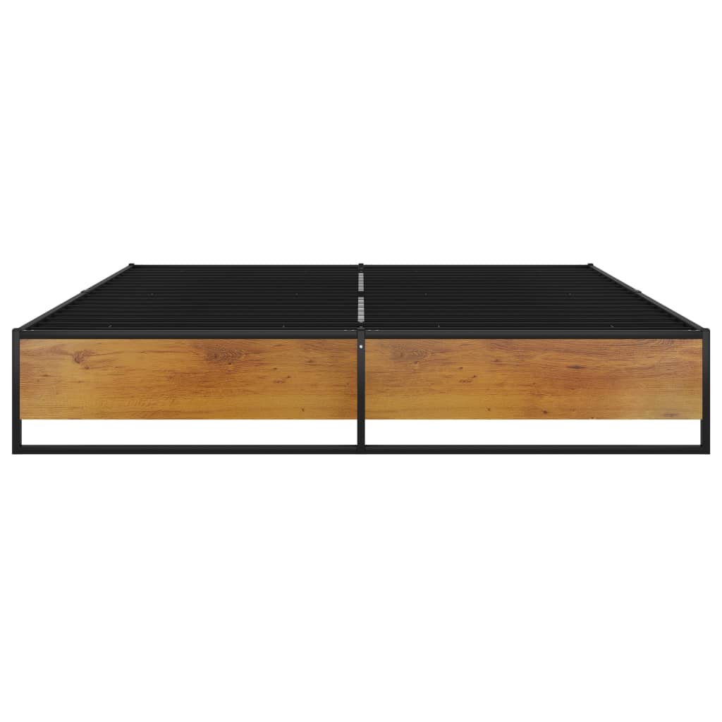 sengestel 140x200 cm metal sort