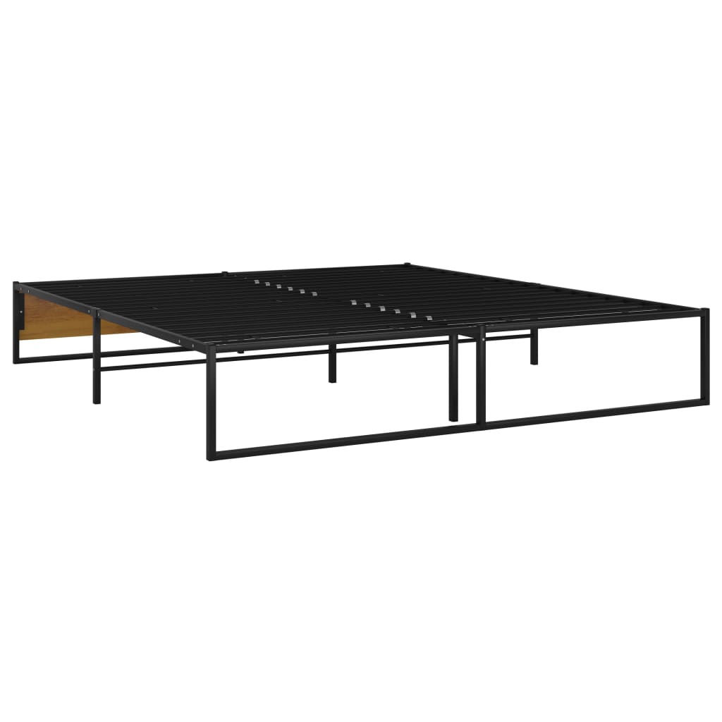 sengestel 180x200 cm metal sort
