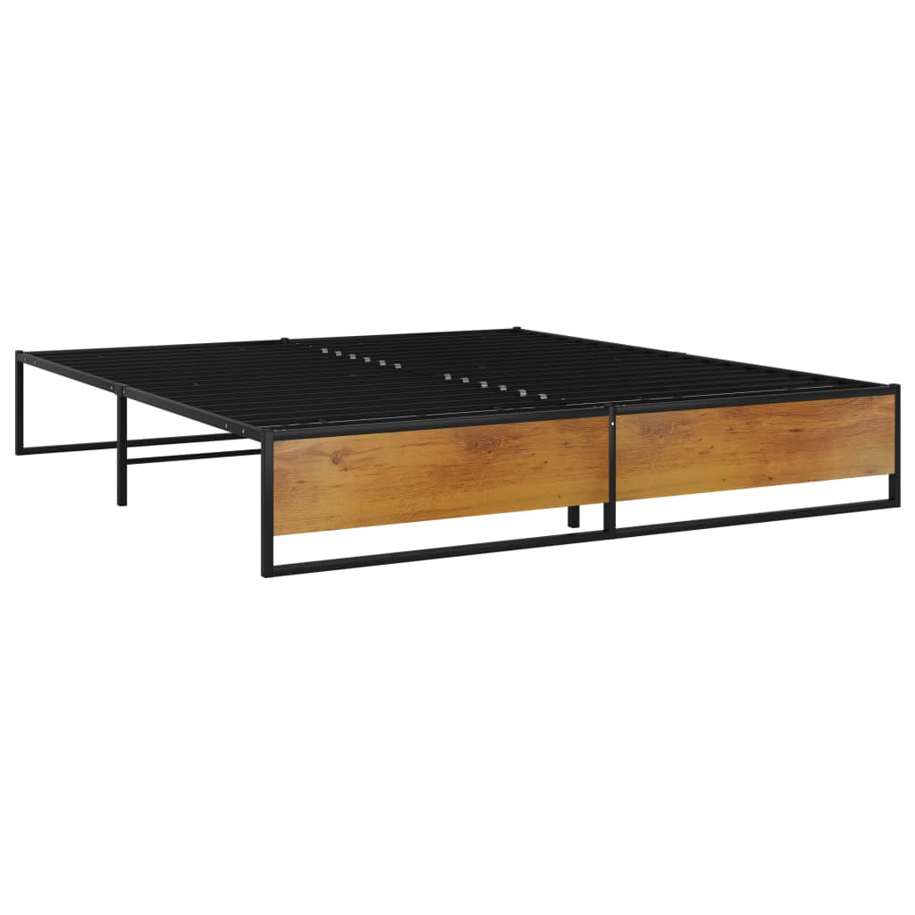 sengestel 200x200 cm metal sort