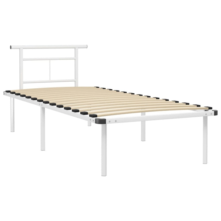 sengestel 90x200 cm metal hvid