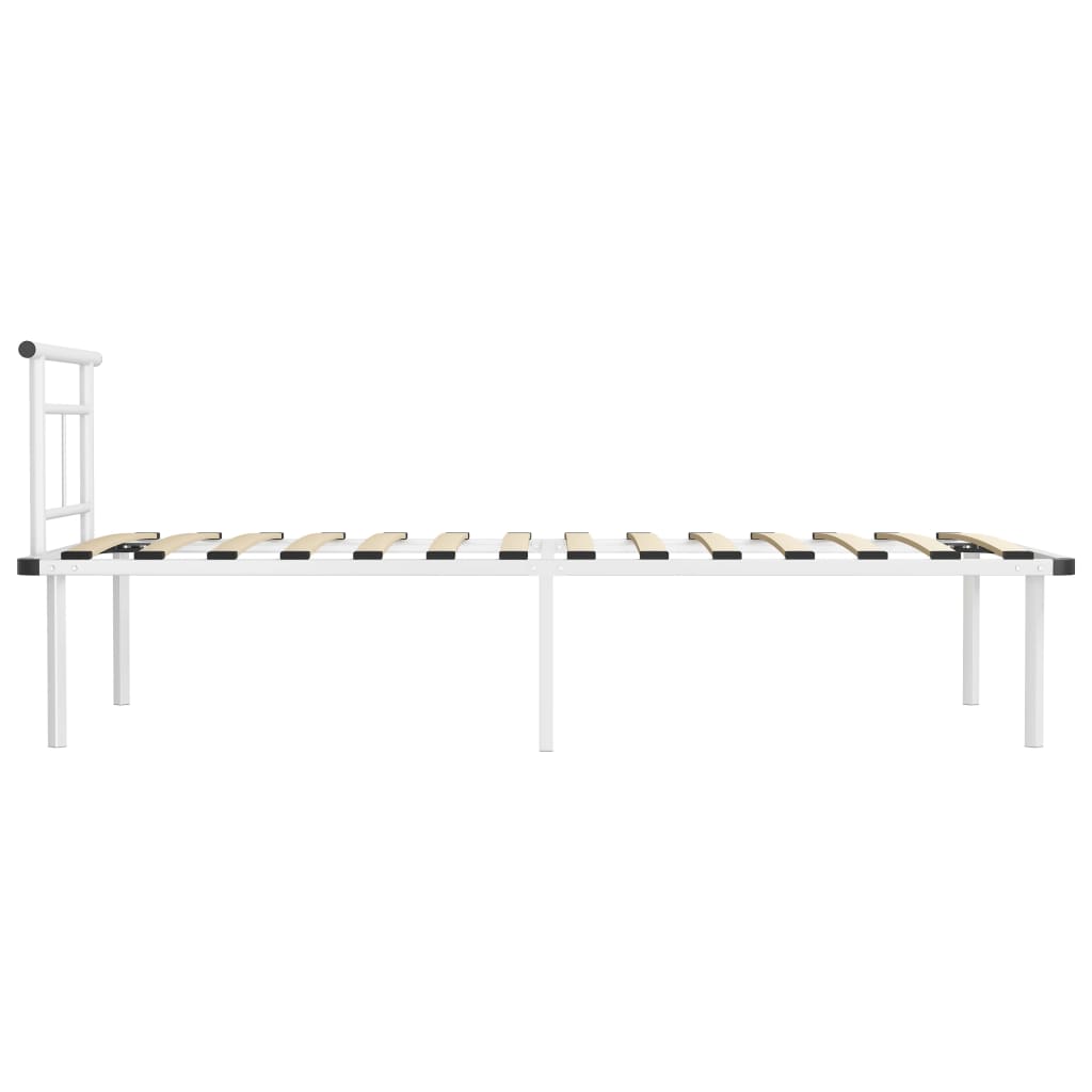 sengestel 90x200 cm metal hvid