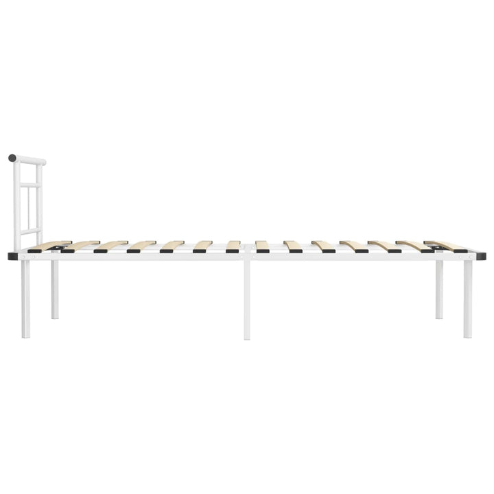 sengestel 90x200 cm metal hvid