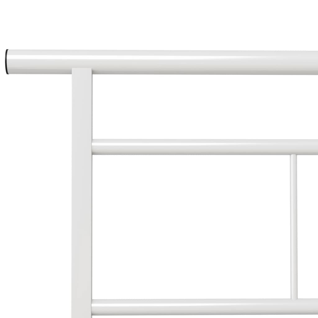 sengestel 90x200 cm metal hvid