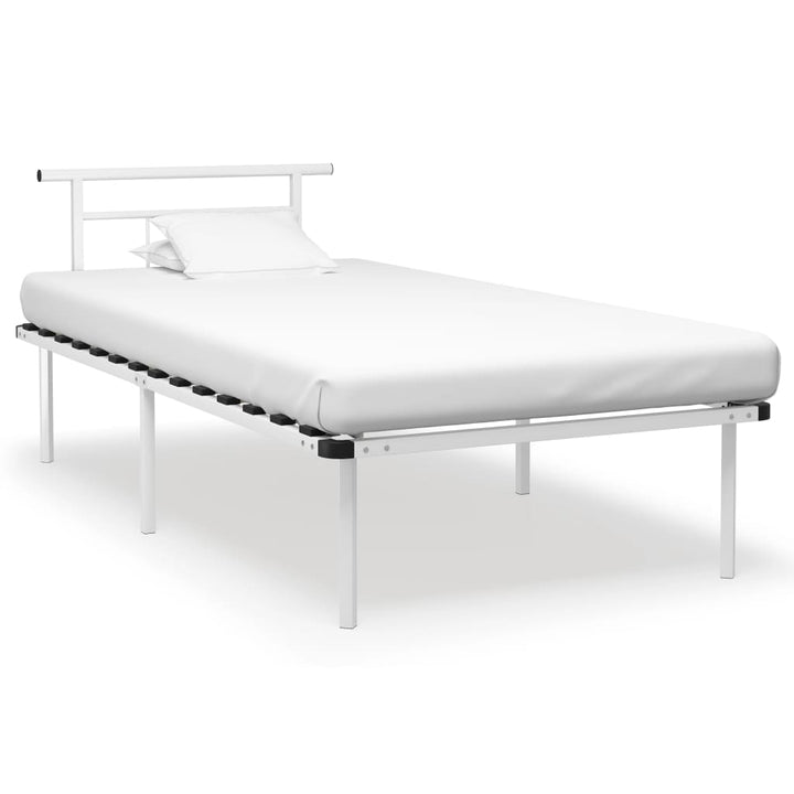 sengestel 100x200 cm metal hvid