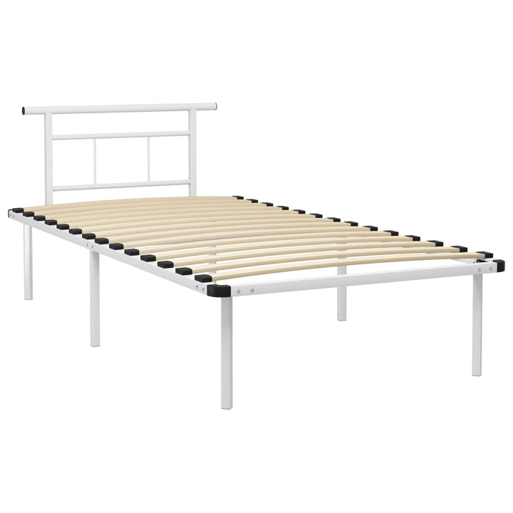 sengestel 100x200 cm metal hvid