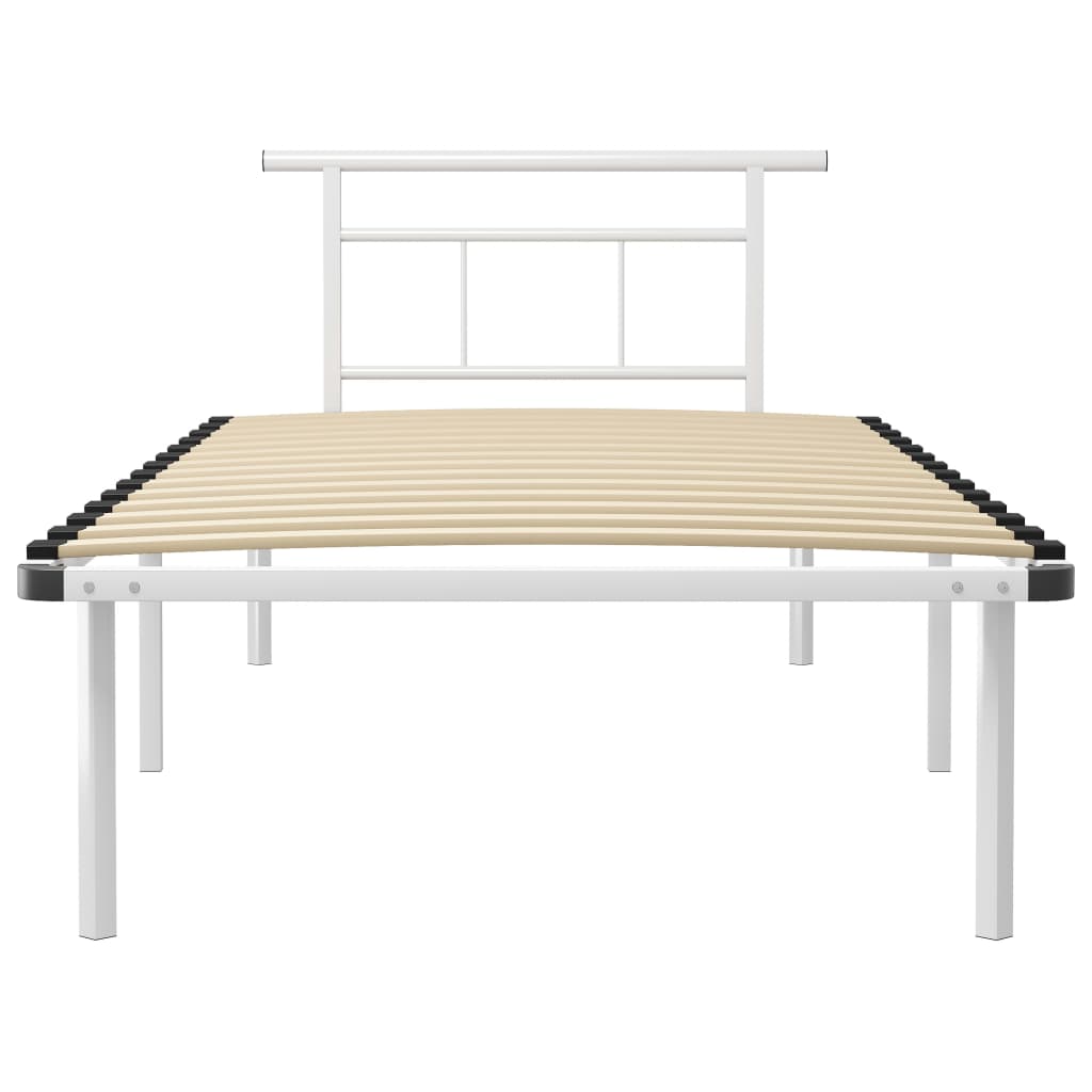 sengestel 100x200 cm metal hvid