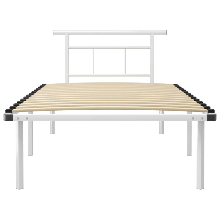 sengestel 100x200 cm metal hvid