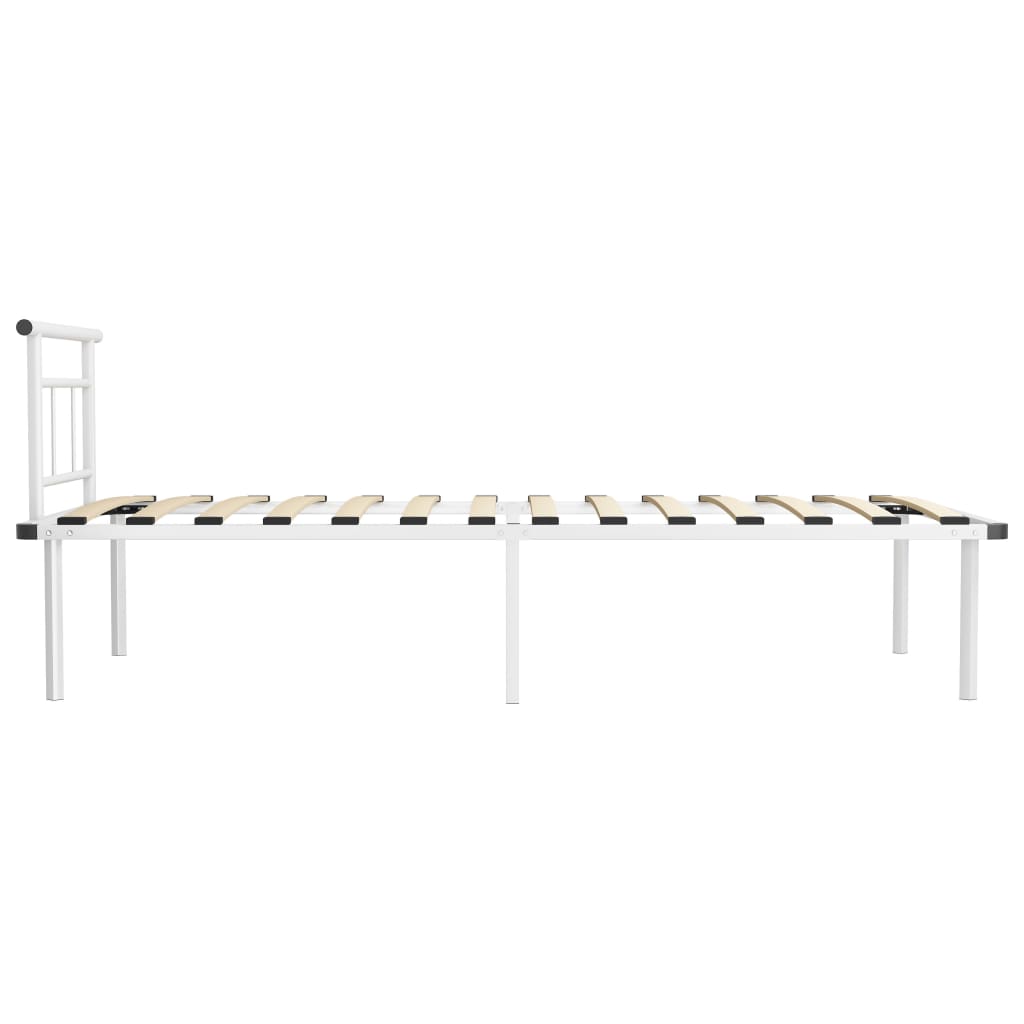 sengestel 100x200 cm metal hvid