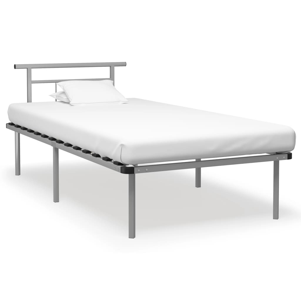 sengestel 100x200 cm metal grå